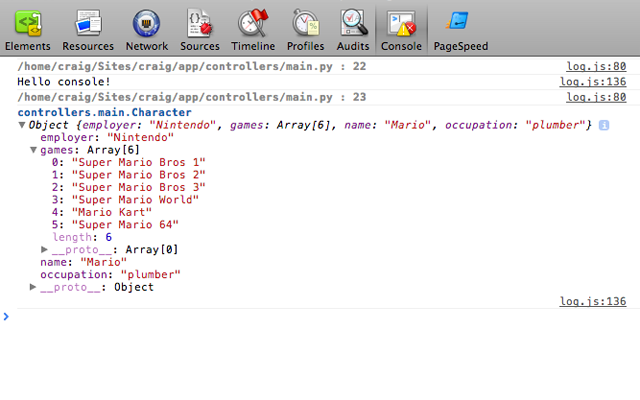 Screenshot 1 of Chrome Logger