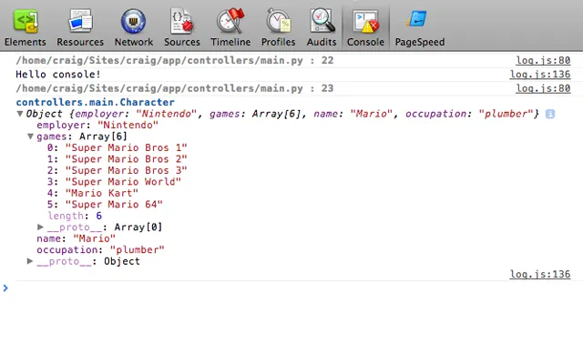Screenshot 1 of Chrome Logger