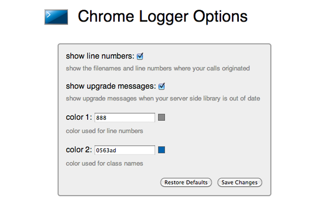 Screenshot 2 of Chrome Logger