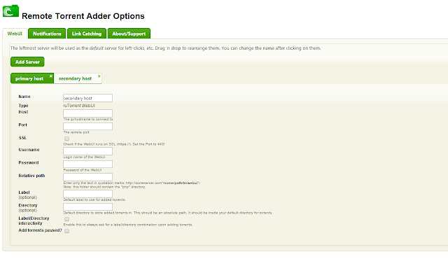 Screenshot 2 of Remote Torrent Adder