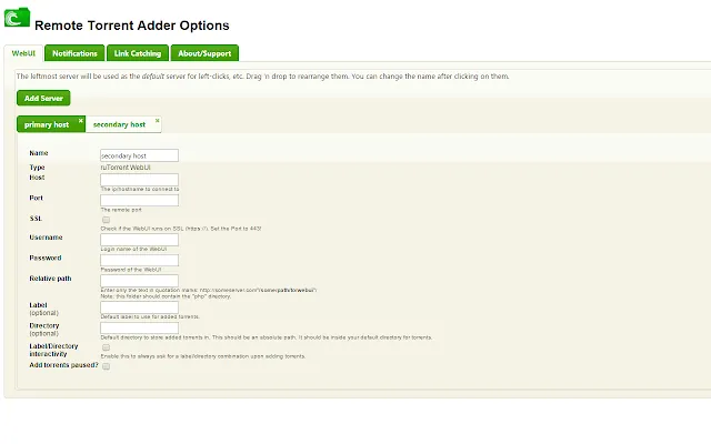 Screenshot 2 of Remote Torrent Adder