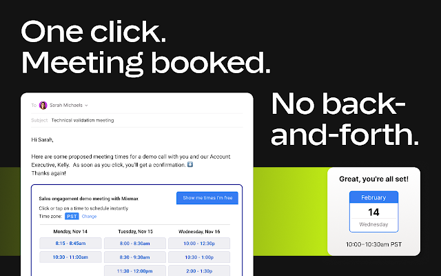 Screenshot 2 of Mixmax: AI-Powered Sales Engagement, Email Tracking and Meeting Scheduling