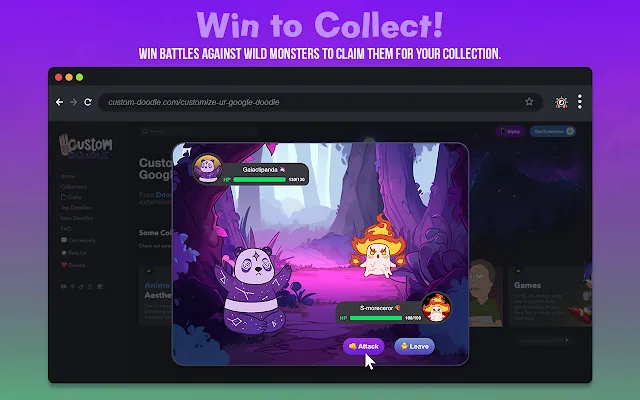 Screenshot 2 of Bro-Mon 🐾 Browser Monsters - Web Surf Game