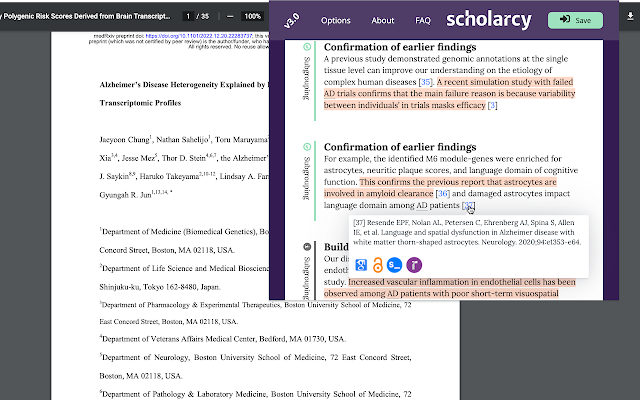 Screenshot 2 of Scholarcy Browser Extension