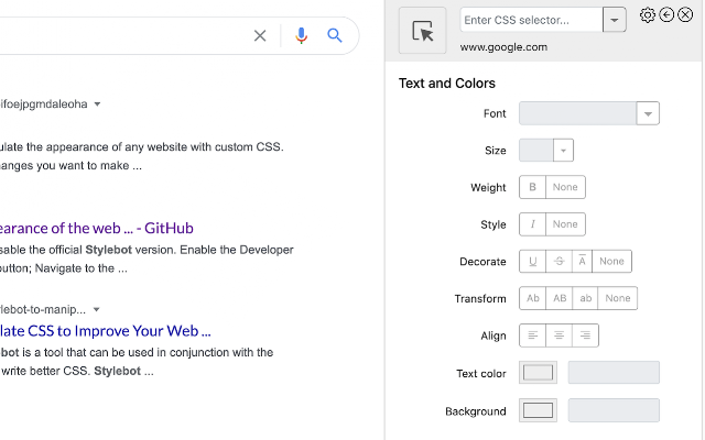 Screenshot 1 of Stylebot