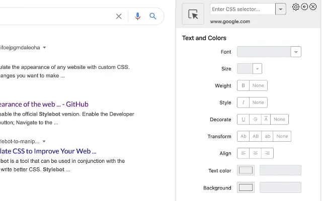 Screenshot 1 of Stylebot