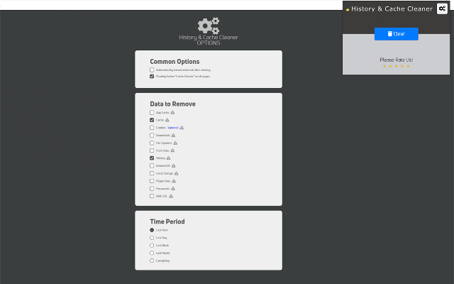 Screenshot 1 of History & Cache Cleaner