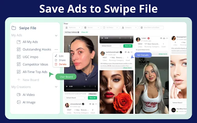 Screenshot 1 of Denote: Save Ads TK & FB Ad Library
