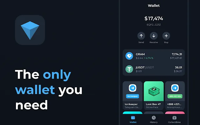 Screenshot 1 of Tonkeeper — wallet for TON