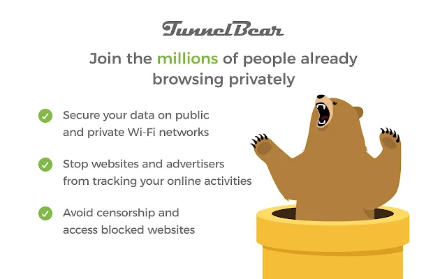 Screenshot 1 of TunnelBear VPN