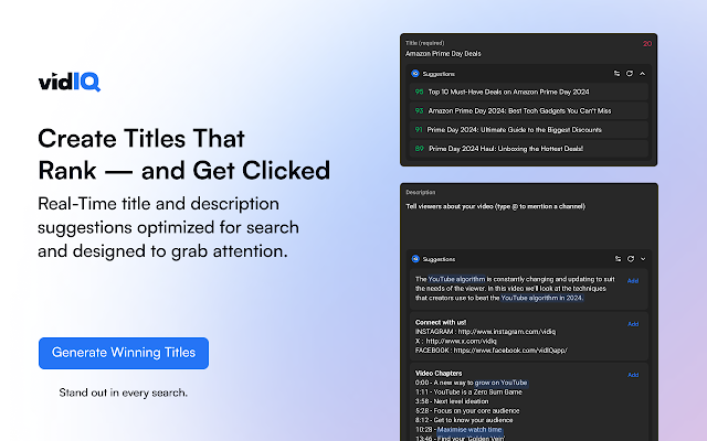Screenshot 1 of vidIQ Vision for YouTube
