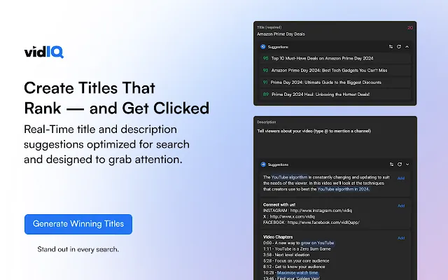 Screenshot 1 of vidIQ Vision for YouTube