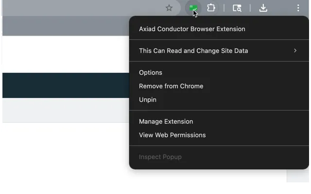 Screenshot 1 of Axiad Conductor Browser Extension