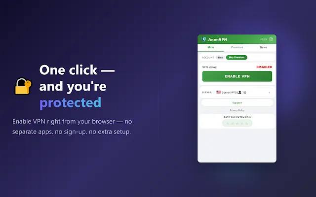 Screenshot 1 of Free VPN / Бесплатный ВПН - Proxy AnonVPN