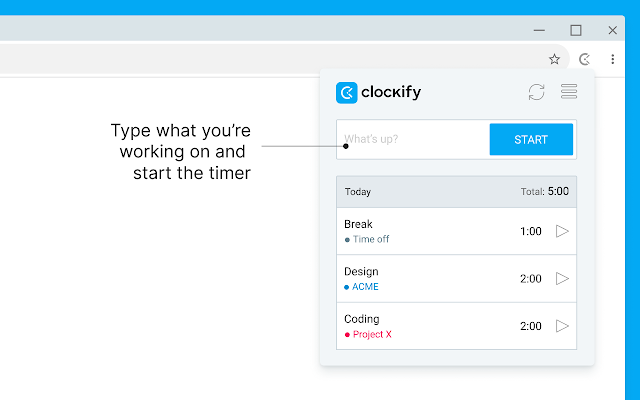 Screenshot 1 of Clockify Time Tracker